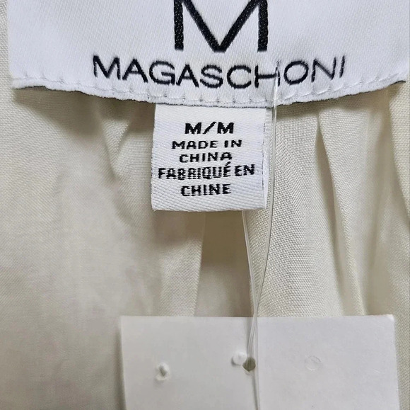 Magaschoni Sleevless Blouse Viscose Top  Ivory Size M - Picture 2 of 4